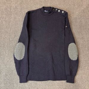 SAINT JAMES Men Size 44 US L  Elbow Patch Knit Sailor Fisherman Sweater